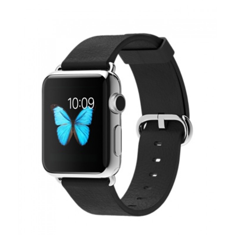 Apple Watch S1 38mm Stainless Steel Case with Black Classic Buckle